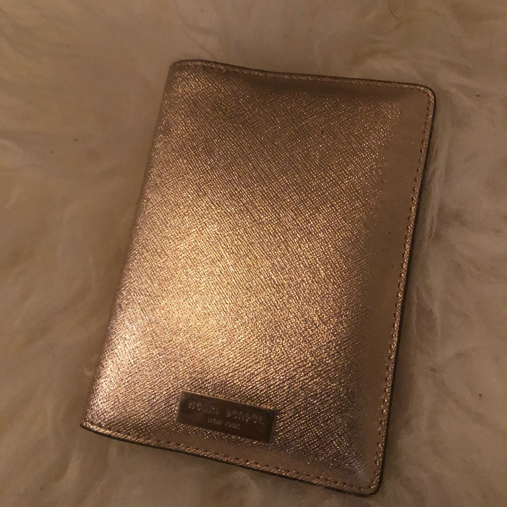 Henri Bendel Rose Gold Passport Wallet